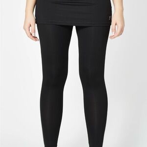 Sofibella Black Skirted Leggings, 4-way Stretch, Wicking, Sz M